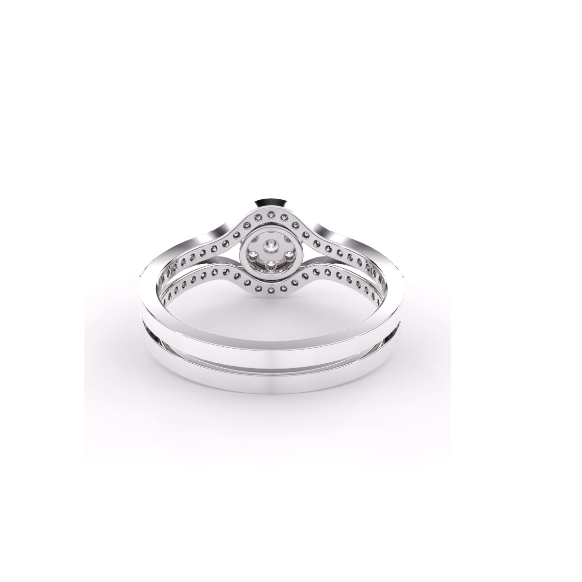Vintage Double Raw Lab Grown Diamond Ring